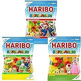 Haribo Super Mario - Special Limited Edition Fruchtgummi - 3 verschiedene Sorten - Sauer, Veggie und Original - 3 x 175g