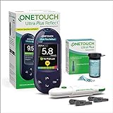 OneTouch Ultra Plus Reflect Starter Set in mmol/l: 1 Messgerät, 60 Teststreifen, Lanzettengerät und Lanzetten im Etui