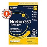 Norton 360 Premium 2022 | 10 Geräte | 1-Jahres-Abonnement mit Automatischer Verlängerung | Secure VPN und Passwort-Manager | PC/Mac/Android/iOS | Aktivierungscode per Email