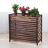Air Conditioning Cover,Flower Stand Wood Concealed Air Conditioner Decorative Garden Screen Fences Blinds Design,100x43x94cm