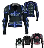 RXL Kinder Body Armour Motorrad Kinder Schutzjacke Motocross Brustschutz CE gepanzert für Dirt Bike Radfahren Snowboard Skifahren Skaten (blau, 14 Jahre)