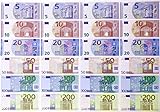 Spielgeld - 120 Verschiedene Euro-Scheine in 5€, 10€, 20€, 50€, 100€, 200€ | von DEKOSPASS // Rechnen Lernen Kaufmannsladen Spielen Deko