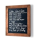 ELAFI® Magnetische Kreidetafel anthrazit schwarz groß | Schreibtafel zum Aufhängen A3 (42cm x 31,5 cm) | Schiefertafel mit Rahmen | Magnettafel aus Kiefernholz | Wandtafel inkl. Jute Seil (A3)