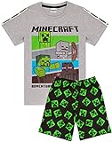 Minecraft Pyjamas Jungen 4 Design Optionen Kinder Top Shorts Gamer PJS 11-12 Jahre