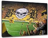 Ultras Dortmund Stadion Format: 60x40, Bild auf Leinwand XL, fertig gerahmt
