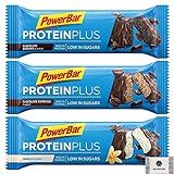 PowerBar Protein Plus Riegel Mixbox Kennenlernpaket - Low Sugar Eiweißriegel - nur 107 kcal - GRATIS Womanda Traubenzucker (18x35g)