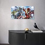 FRTDNE Wohnkultur Wand-Dekor-Wand Kunstdruck (kein Feld) Gemälde, Marvel Captain America Ironman Thor Poster Leinwanddrucke Wandkunst (D,40x60cm)