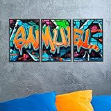 tjapalo®vr184 personalisierte Bilder mit namen Name Graffiti Wandbilder Name Cooles Wandbild Kinderzimmer Poster Jungenzimmer wandtattoo grafitti name