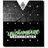 Borussia Mönchengladbach Adventskalender, Weihnachtskalender mit Vereinsposter und Sticker Wir Leben Fußball ' FAIRTRADE '