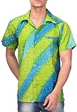 Varnit Crafts Hawaii-Hemd für Herren Rainbow Casual Kurzarm Button-Down Aloha Shirt Gr. 6XL, grün