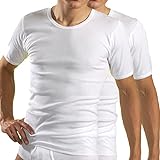 HERMKO 3840 2er Pack Kurzarm Shirt (Weitere Farben), 100% Bio-Baumwolle, Größe:D 7 = EU XL, Farbe:weiß