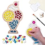 Mosaaro Glasmosaikfliesen Kit Eiscreme - Exklusive Kunst DIY GlassCraft für Erwachsene und Jugendliche - Kreatives Geschenk für Bastelliebhaber - Mosaik Wohnkultur