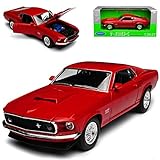 Welly Ford Mustang Boss 429 Coupe Rot Typ I 3. Generation 1969-1970 1/24 Modell Auto