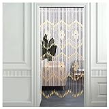 LIJINBO Perlenvorhang Türvorhang,Perlenvorhang, Holzteiler Home Dekoration Hängende Perlen Tür Vorhang, Panel Stringvorhänge Bildschirme for Schlafzimmer Party Hintergrund
