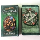 URNOFHW 78pcs Englisches The Green Witch Tarot-Karten Guidance Divination Fate Oracle Deck Brettspiel Karte for Familie Party Games