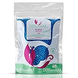 Dermawax 1 kg Azulen Waxing Perlen- Professionelle Heißwachs Wachsperlen zur Haarentfernung- Anwendung ohne Vliesstreifen- Geeignet für alle Hauttypen- Sanfte Ganzkörper Enthaarung