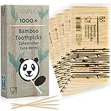 Zahnstocher Holz: 1000x Premium Bambus Zahnstocher für schonende Zahnpflege – Holz Zahnstocher aus Bambus für Zahnhygiene und zum Basteln – Zahnhoelzer Holz rund – Nützliche Haushaltshelfer von LIVAIA