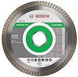 Bosch Professional Diamanttrennscheibe Best for Ceramic Extra-Clean Turbo (Keramik, 125 x 22,23 mm, Zubehör Winkelschleifer)