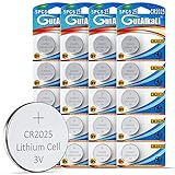 GutAlkaLi 20 Stück CR2025 3V Lithium Knopfzellen CR 2025 Batterien (CR2025-20 Stück)