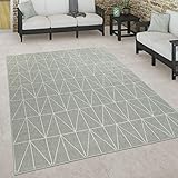 Paco Home In- & Outdoor Teppich, Terrasse u. Balkon, Wetterfest Skandinavischer Stil, Grösse:200x290 cm, Farbe:Beige