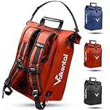 Valkental - 3in1 Fahrradtasche - Geeignet als Gepäckträgertasche, Rucksack und Umhängetasche - Wasserdicht & Reflektierend - 23L - Rot