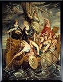 RZHRHJES Kunstwerk Bilder Leinwand Kunst Gemälde Leinwand Malerei Poster Mehrheit Von Ludwig Xiii. Über Die Allegorie Der Machtübernahme Des Königs Von Peter Paul Rubens für Heimdekoration 60x90