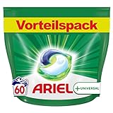 Ariel Waschmittel Pods All-in-1, 60 Waschladungen, Universal Frischer Wäscheduft und Fleckenentfernung selbst bei niedrigen Wassertemperaturen