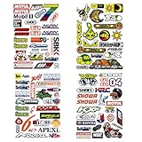 BCBF Motorrad Aufkleber Set,Aufkleber Motorrad, Sticker Motorrad,Motorrad Sticker,Sponsoren Aufkleber Roller Aufkleber Geeignet Für Motorräder Elektrofahrzeuge, Rennwagen, Helme MTB Usw