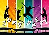 Edition Colibri 10 coole JUMP-PARTY-Einladungen / Einladungskarten zum Trampolin-Kindergeburtstag für Mädchen und Jungen (11017)