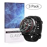 LUXACURY Panzerglas Schutzfolie for Amazfit Stratos 3 GPS, Amazfit Stratos 3 GPS Schutzfolie Panzerfolie Glas Displayschutzfolie Folie Panzerglasfolie 9H Gehärtetem 3 Pack