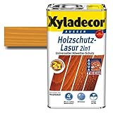 Xyladecor® Holzschutz-Lasur 2 in 1 Palisander 2,5 l - Wetterschutz | farbbeständig | Dünnschicht-Lasur