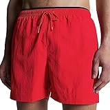 Tommy Hilfiger Herren Badehose Mittellang, Rot (Primary Red), S