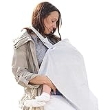 Stillschal Stilltuch für Unterwegs Sichtschutz beim Stillen - Schürzenähnlicher verstärkter Still-Schal - Mutter Kind Schal mit Aufbewahrungstasche