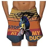 Badehose Herren Bunt Lustig Strandhose Herren Lang Baggy Badehose Flamingo Herren Kordelzug Boardshorts Herren Mit Gummizug Kurze Hose Herren Sommer Bademode für Herren Badehosen Männer Shorts