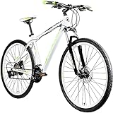 Galano Infinity Mountainbike für Damen und Herren ab 175 cm Fahrrad Bike Hardtail 29 Zoll Shimano Schaltwerk 24 Gänge (Weiss/grün)