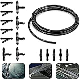 Windscreen Washer Hose Spray Hose, Wiper Water Hose Repair Kit, 3M Universal Windscreen Washer System, Windscreen Washer Spray Nozzle Kit, Automotive Hose with Hose Connection, Schlauchverbinder