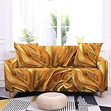 Wohnzimmer Marmor elastischer Sofabezug Farbkombination L-förmiger Ecksofabezug Couchbezug A5 3 Sitzer