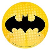 Batman Logo - Essbar Dekoration - Runde Tortenaufleger aus Esspapier - Geburtstag Oblate - 20 CM