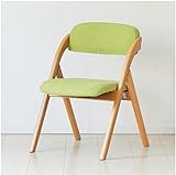 VOIV Klappstuhl le Holzrahmen Event Chair Bequemer Abnehmbarer gepolsterter Sitz Esszimmerstühle Home Lounge Chair (Color : Gray)
