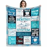 VMREAYR Bestes Zahnarzt-Geschenk für Damen und Herren, Geschenke für Zahnärzte, männliche Frauen, Zahnarzt-Decke, 152,4 x 127 cm, Zahnarzt-Wertschätzungsgeschenke für Frauen, Zahnarzt-Geschenk