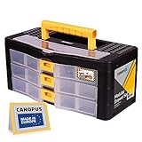 CANOPUS Werkzeugbox Organizer mit Schubladen, Aufbewahrungs, Tragbarer Kunststoff Werkzeugkasten für Kleine Werkzeuge, Handwerk, Bolzen, Andere Kleinteile, Werkzeugkoffer, Drawer Toolbox