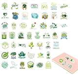 Weltumweltaufkleber, Umweltschutzaufkleber, 50X Öko-Erde-Kunstaufkleber, Ästhetische Eco Earth Aufkleber, wasserfeste Earth Love Art Aufkleber für Wasserflaschen, Briefpap