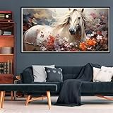 5D Diamond Painting Schimmel Diamant Painting Bilder Blume Diamond Painting Erwachsene Bastelset, DIY Diamant Kunst Malerei Stickerei Kreuzstich Bilder Paintings Set, Deko Wohnzimmer 40x80cm Z-333