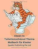 Sitzen In Toilettenschüssel Thema Malbuch für Kinder
