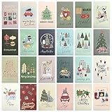 Kesote Weihnachtskarten mit Umschlag Set 24 PCS Karten A6 Grußkarten Weihnachten Postkarten Glückwunschk