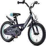 RV-Parts 18 Zoll Kinderfahrrad BMX Fahrrad für Jungen und Mädchen Stützrädern Galaxy Blau