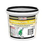 Isolbau Fertigspachtel Finish 5 kg, Glättspachtel Fugenspachtel, Gebrauchsfertige Polymer-Gips Fertig-Spachtelmasse für innen, Weiß Q1-Q5