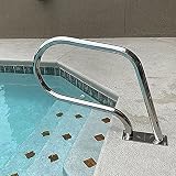 304 Edelstahl Poolrampe il mit Schnellinstallation Bodenplatte Langlebige Treppe il für Garten Schwimmbad und Whirlp