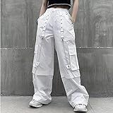 ZYuLi Gotische Frauen Lose weiße Hose High-Taille Sommer Hosen Mode Hip Hop Harajuku Breite Lange Hose 2020 Koreanische Hose 3XL