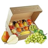Business-Probier-Obstbox mit frischem Obst für gesunde Ernährung am Arbeitsplatz in umweltbewusster Geschenkbox